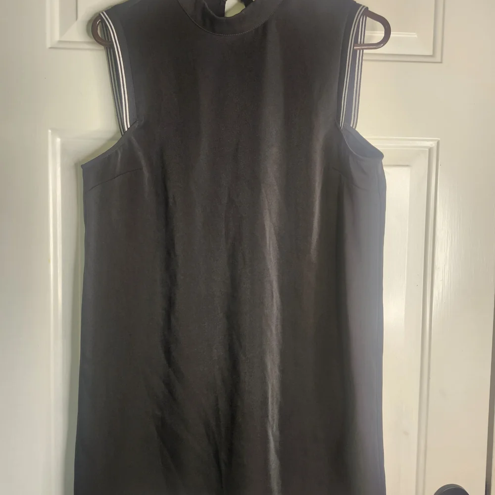 Forever 21 Black Sleeveless Dress with White Trim